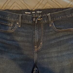 Old Navy Men's athletic taper with flex Fit Jeans in Deep Indigo 36x30